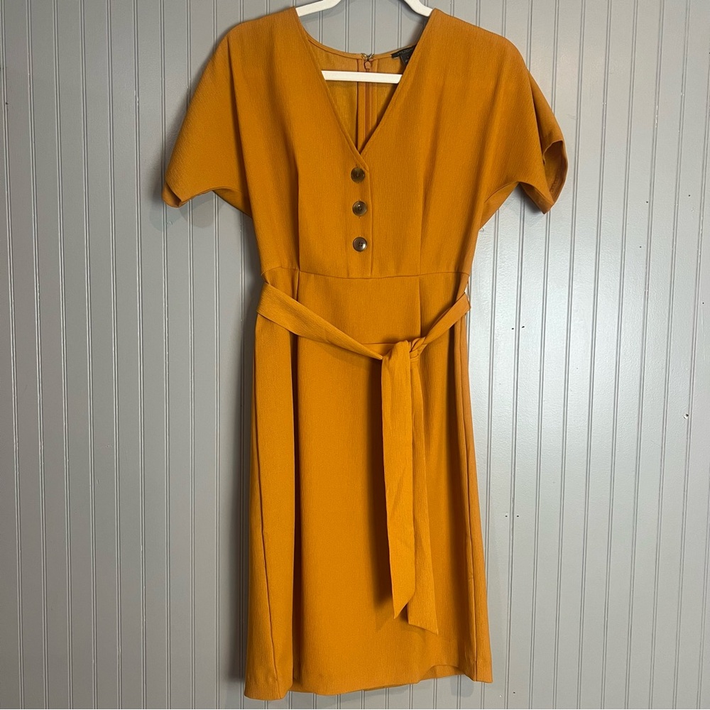Ann Taylor Mustard Dress with Belt